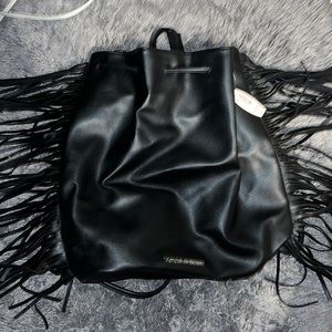 Black Victorias Secret adjustable black pack with fringe